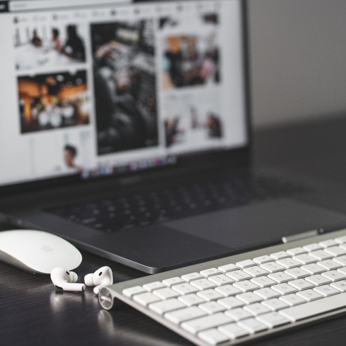 computer screen and keyboard and mouse